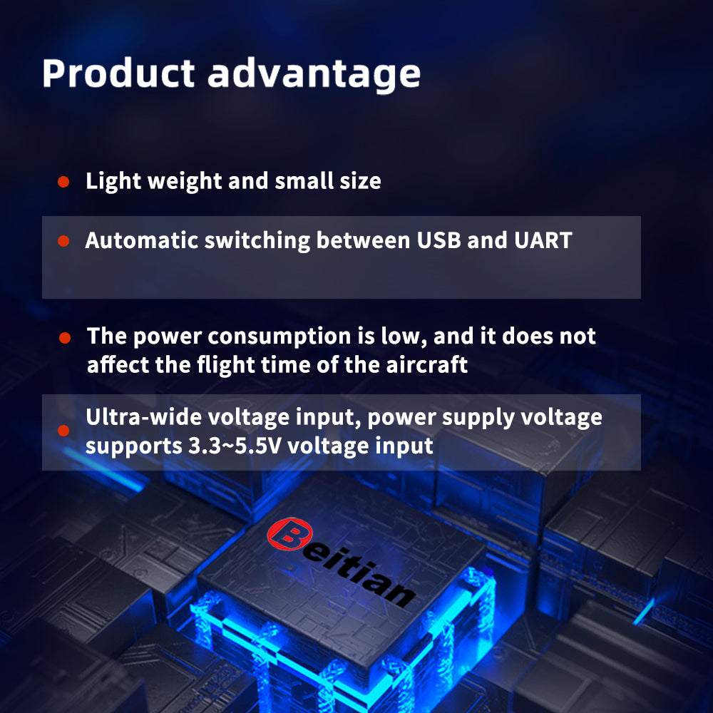 Beitian Industrial-grade Wireless Data Transmission Radio Module GNSS Receiver RTK Power Line Patrol BT-B480 Beitian Industrial-grade Wireless Data Transmission Radio Module GNSS Receiver RTK Power Line Patrol BT-B480
